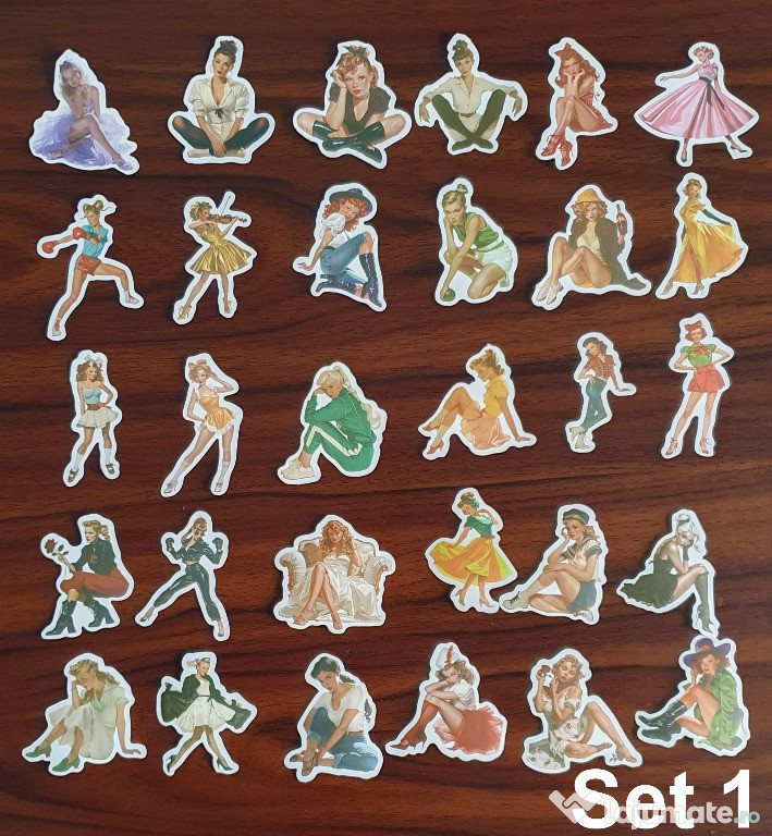 Seturi stickere abțibilduri stickers pinup, retro