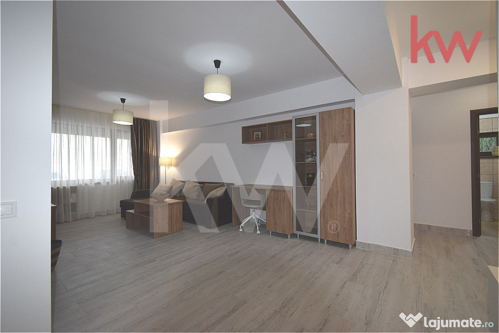 Apartament decomandat, bloc nou, loc de parcare, complet mob