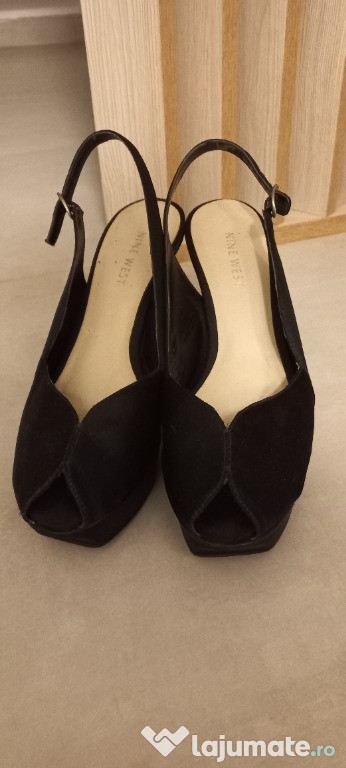 Pantofi Saten Negru mas 36 Nine West
