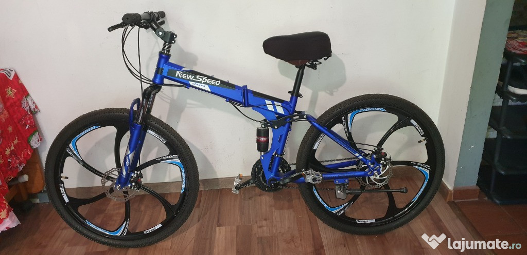 Biciclete new speed albastra negru