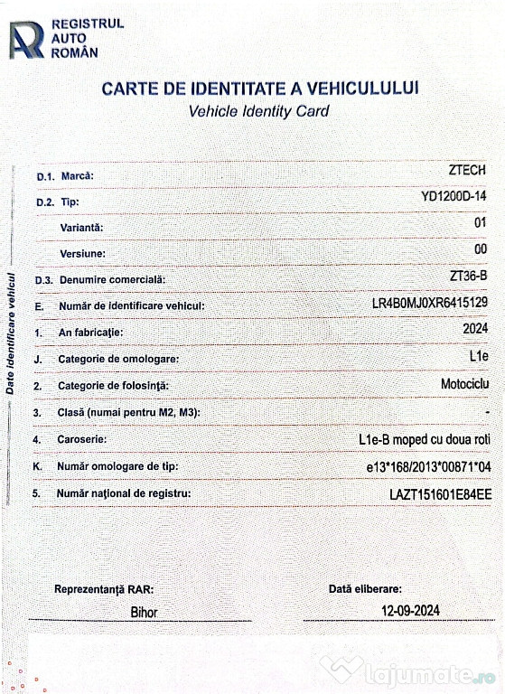 Scooter electric ZT36