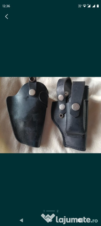 Toc pistol. Din piele Produs aproape nou. 150 lei ambele