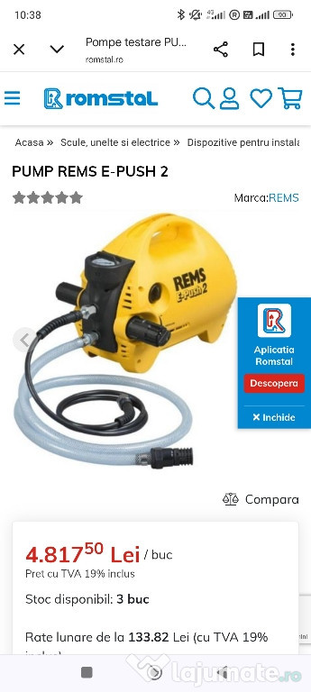 Pompa presiune marca rems