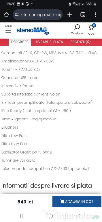 De vânzare radio cd Pioneer