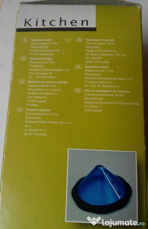 Dispozitiv de decojire in spirala legume