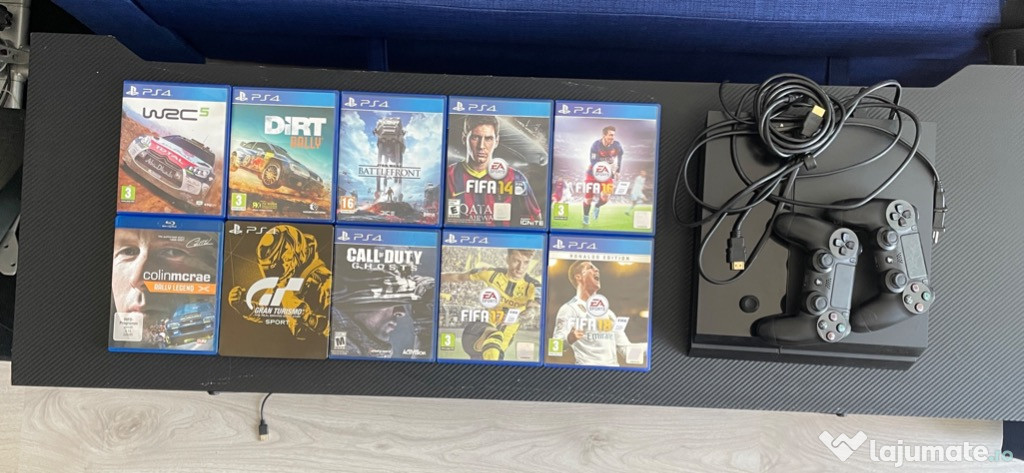 PlayStation 4 + 10 jocuri (detalii in descriere)