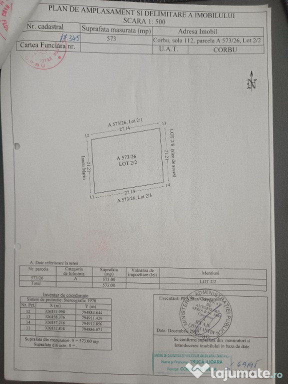 Teren intravilan Corbu, 776,5 mp – aproape de plajă!