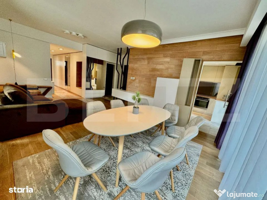 Apartament de lux, 3 camere, 110mp+2 balcoane+boxa subsol, z