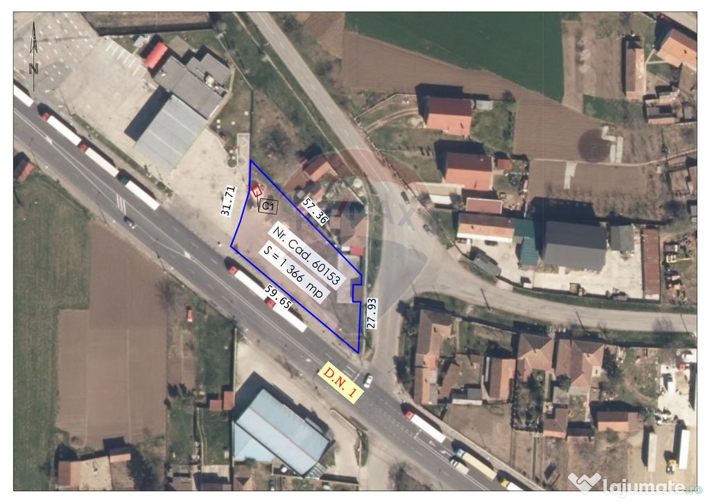 De vânzare teren intravilan 1,366mp Borș / Șoseaua Bor...