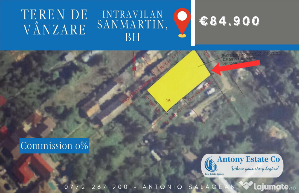 Teren intravilan, de , Sanmartin, Bihor.