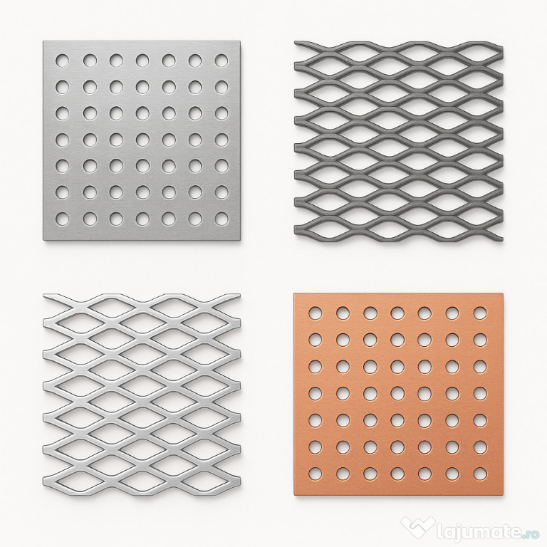 Tabla Perforata si Expandata – Aluminiu, Otel, Inox, Alama, Cupru