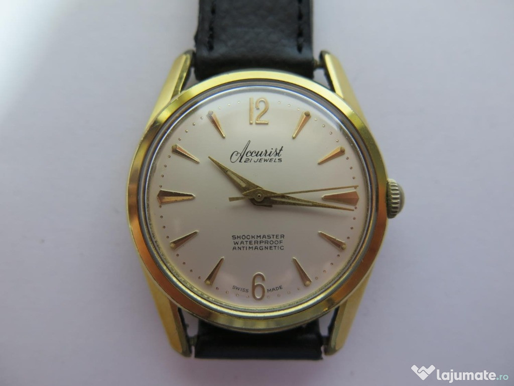 Ceas de mână vechi vintage anul 1950 Accurist Shockmaster