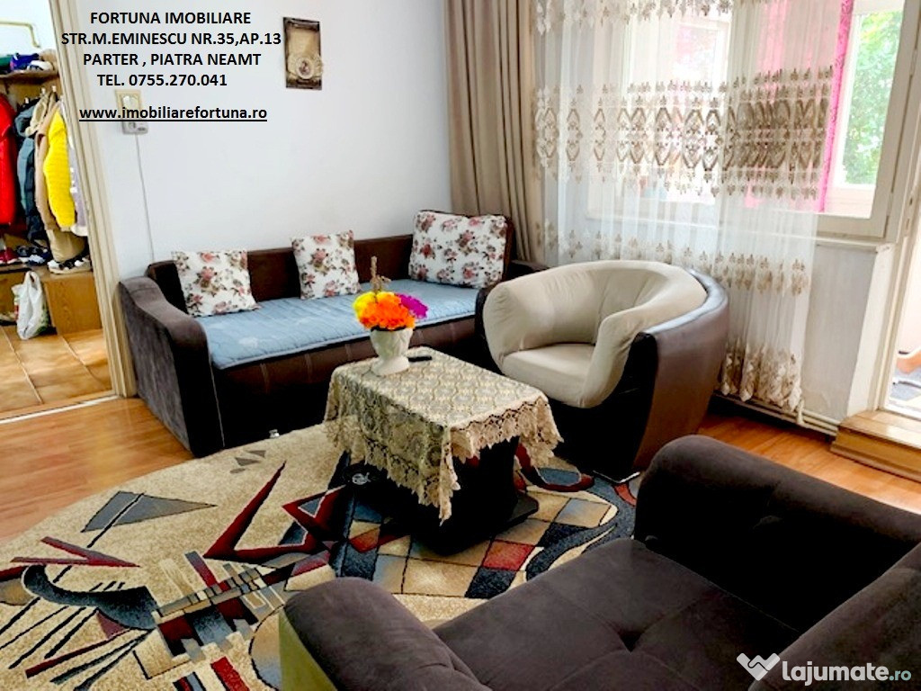 Apartament 2 camere cu boxa,parter cu balcon,zona Centrala-Tribunal