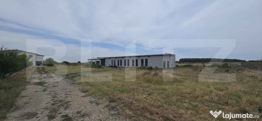 Proprietate comerciala, teren 15.923 mp, 2 hale construite,