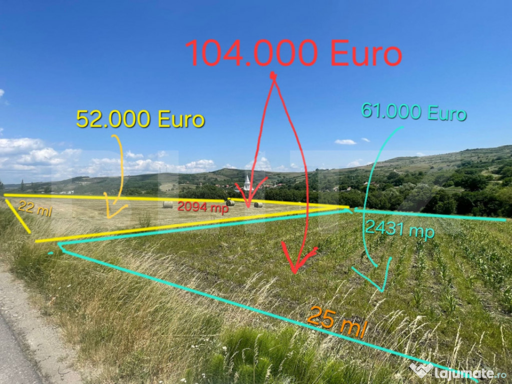 Teren intravilan, construibil in MACICASU , 3 KM de la Chint