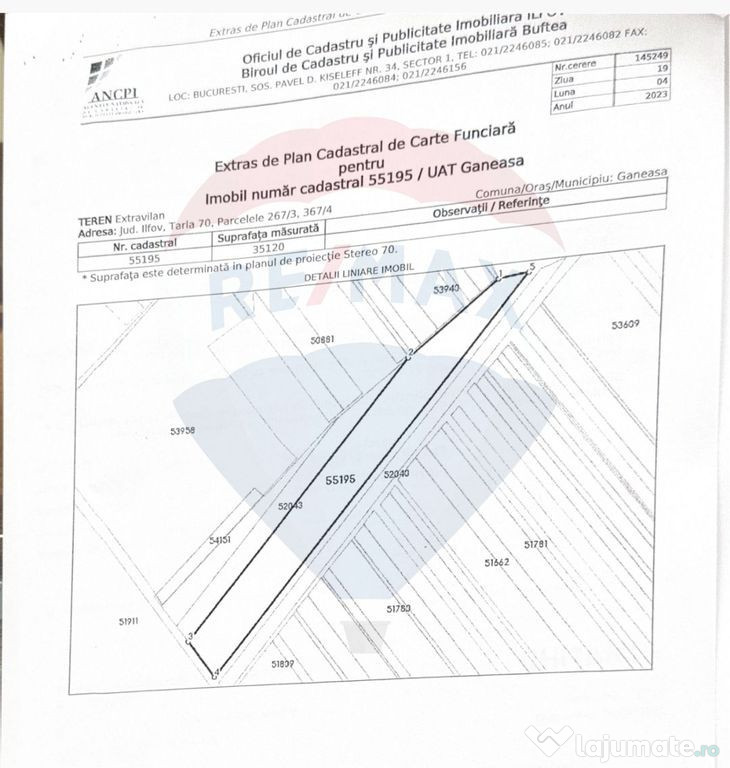 Teren de vânzare Găneasa Ilfov | 500 m de DN | Reziden?...