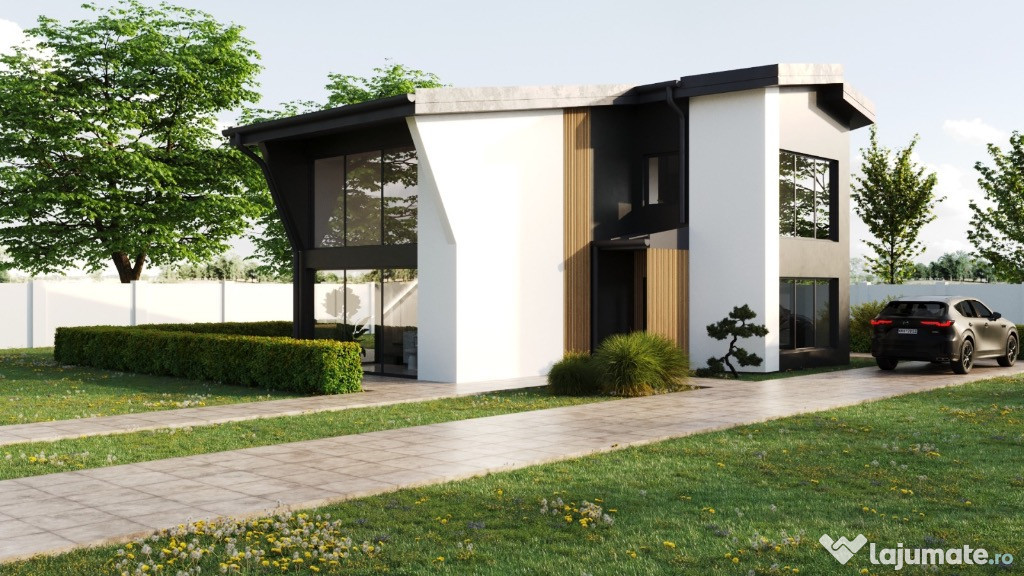 Casă tip Loft Nefinisată - 145 mp utili pe 17 ari teren
