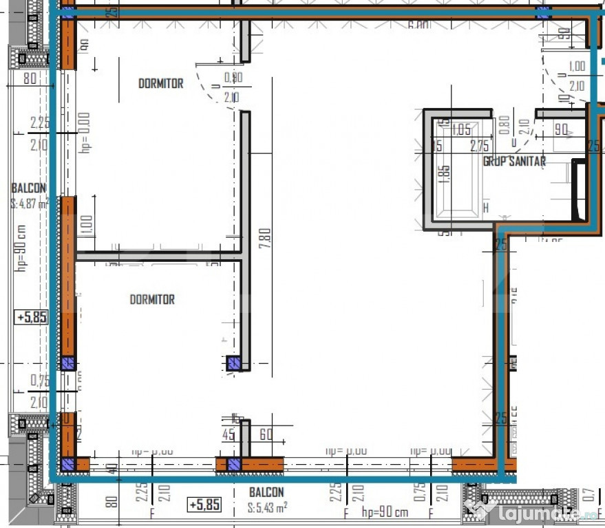 Apartament 3 camere, 61mp, bloc nou, zona Regal, Baciu
