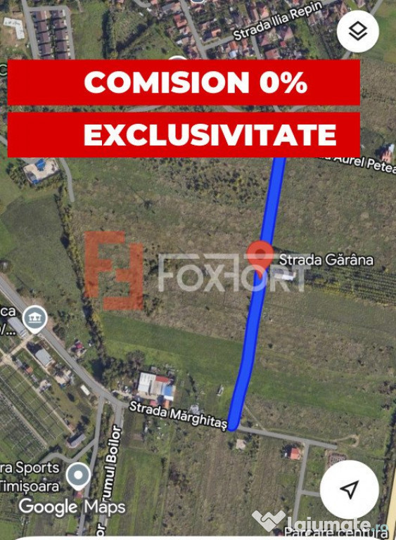 COMISION 0% Teren intravilan de 9250 mp - Toate utilitatile