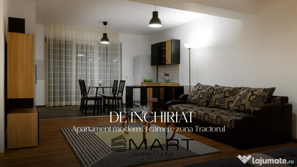 Apartament 3 camere, zona Tractorul