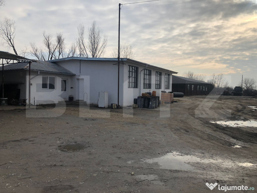 Proprietate de vânzare – 8000 mp teren + construcții și