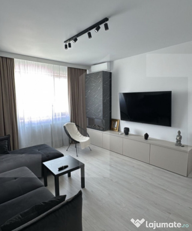 Apartament modern 2 camere, 60mp utili, complet mobilat, loc