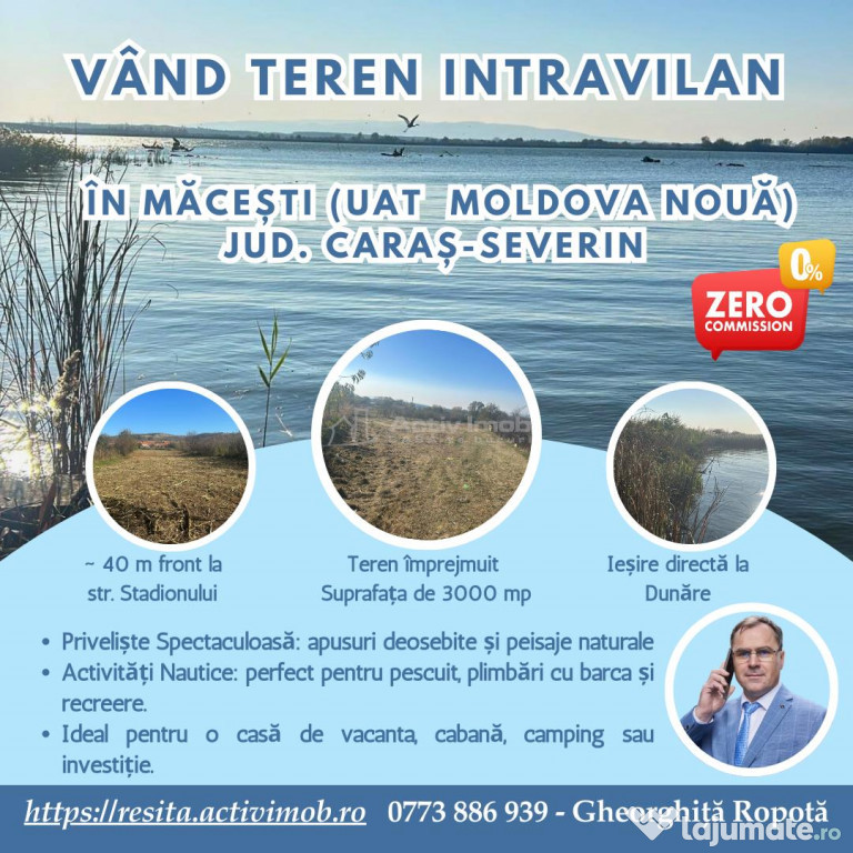 TEREN INTRAVILAN LA DUNARE /sat. Macesti