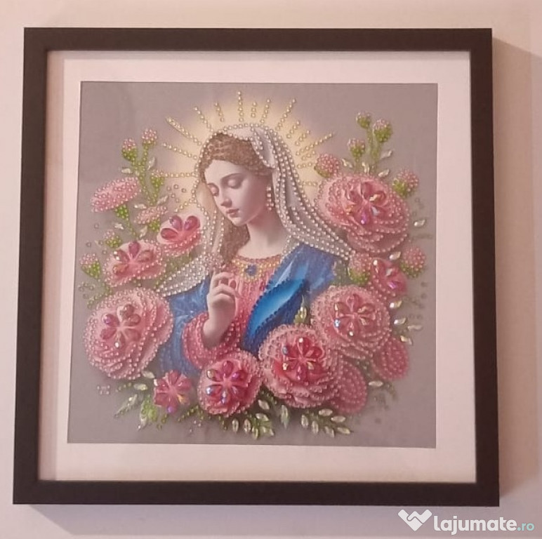 Goblen cu diamante – Icoană cu flori