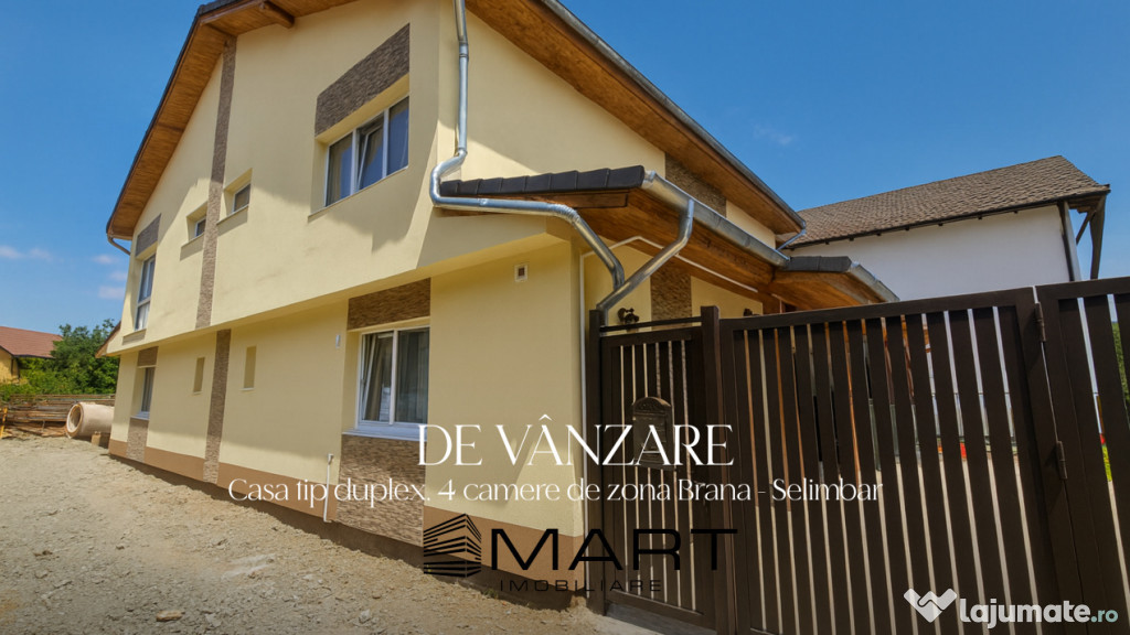 Casa tip duplex 4 camere 135mp zona Brana