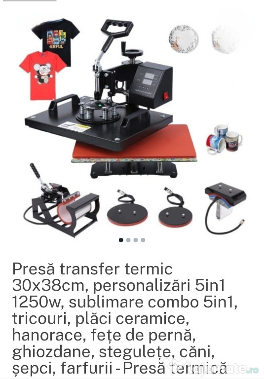 Vând presă termică +imprimanta