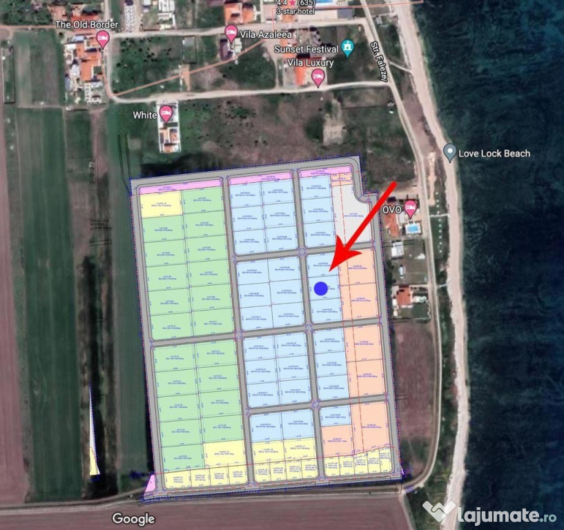 Teren ideal Vama Veche 1215mp - linia 3 de la mare