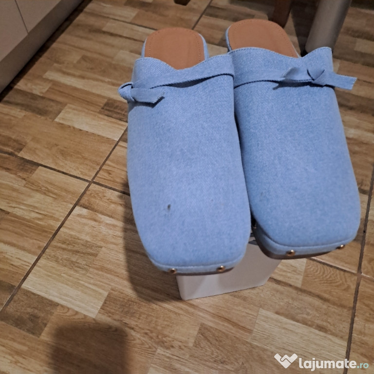 Saboți dama,material de blugi