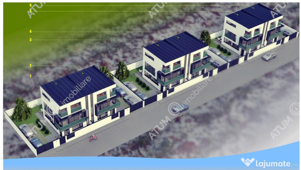 Casa moderna cu 4 camere 3 bai si teren de 214 mp zona Triaj