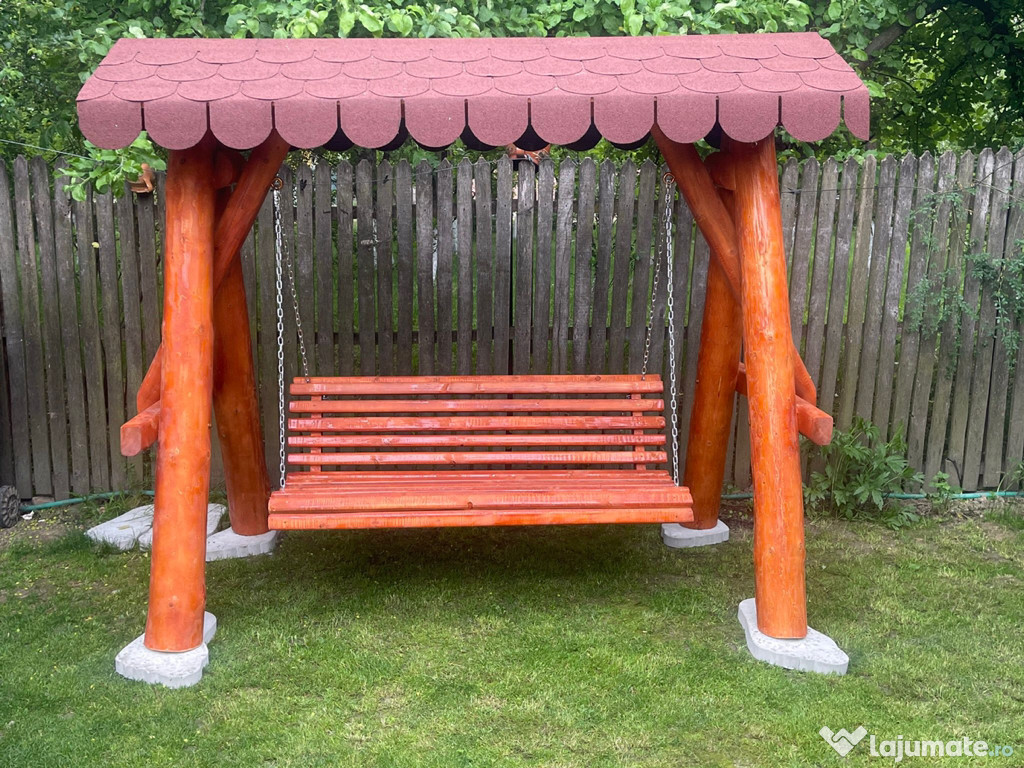 Leagan rustic din lemn