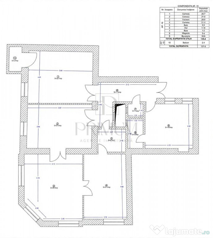 PIATA MARIA - ETAJ 2 - CLADIRE ISTORICA - 4 CAMERE - 2 BAI -