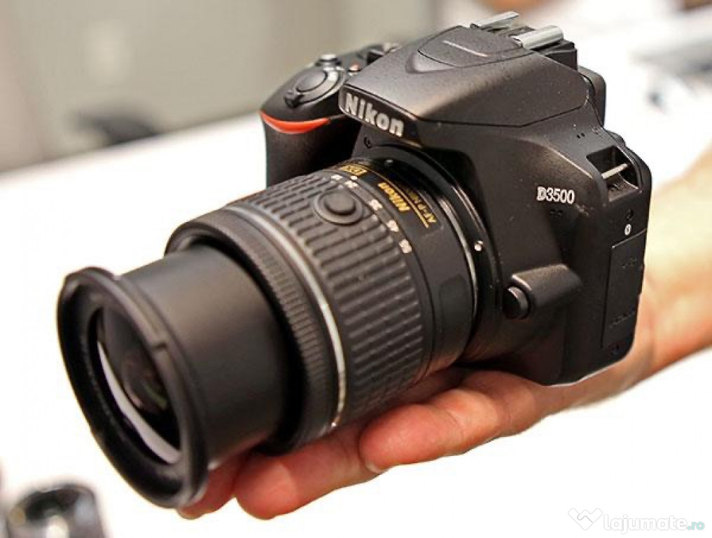 NIKON DSLR D3500 + obiectiv 18-55mm + card memorie 150gb.