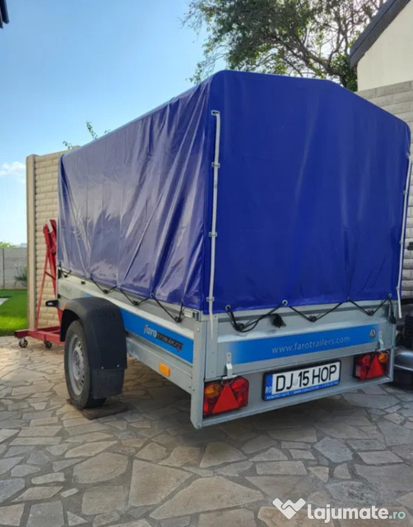 Remorca 750 kg FARO Polonia 236x125x149 ALKO cu prelata inmatriculata