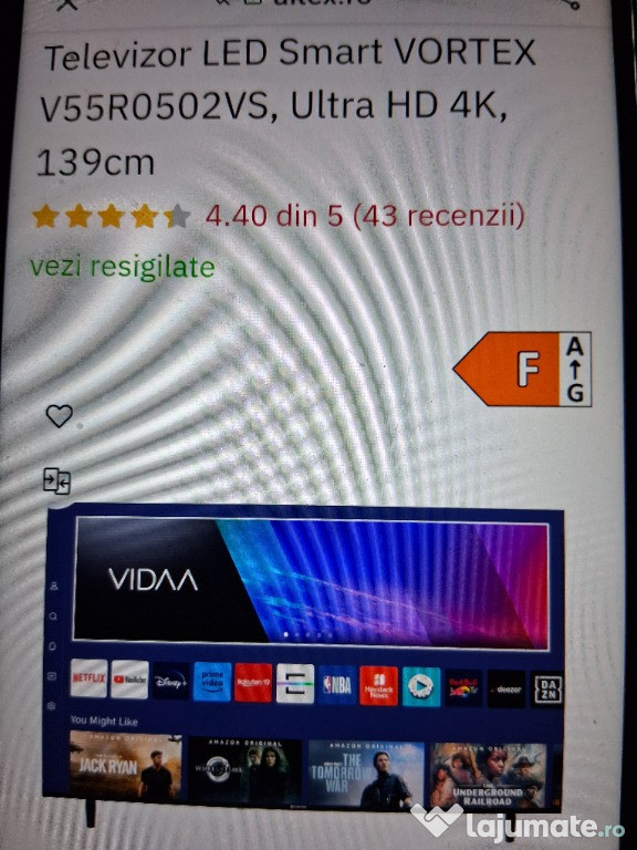 Smart tv Vortex 55 inchi