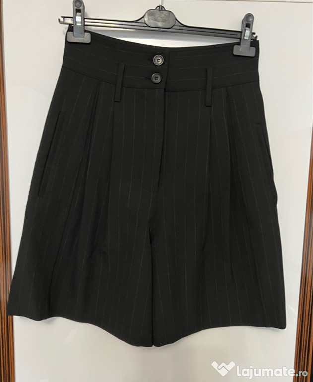 Pantaloni cu pense, până la genunchi, Zara,S