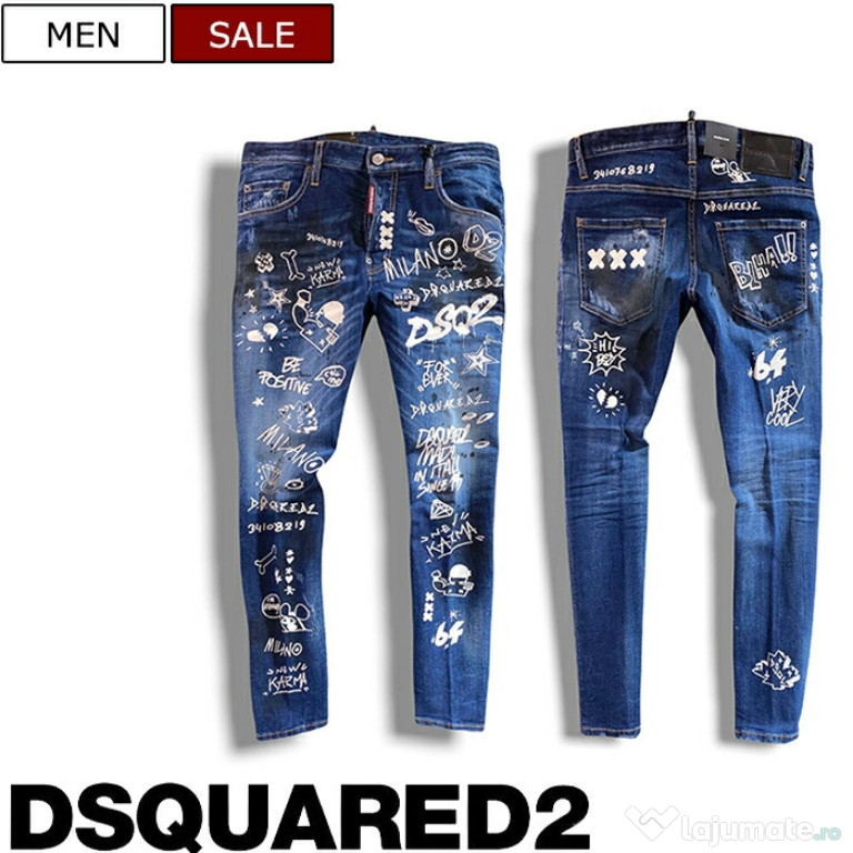 Blugi Dsquared2 model Graffiti Wash Skater