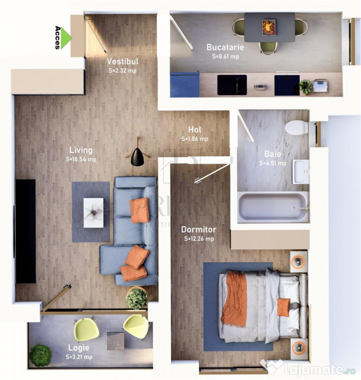 COMISION 0%!!! Mehala - 2 camere - decomandat - BLOC NOU - C