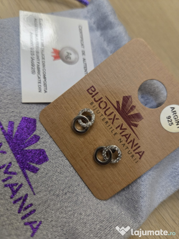 Cercei argint Bijoux Mania cu etichetă