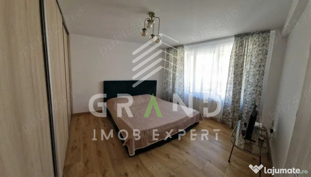 Ap de inchiriat,complet renovat,2 camere–parcare inclusa,B