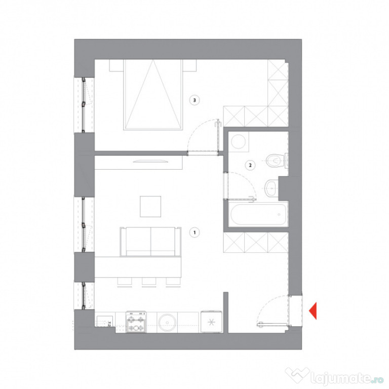 Apartament 2 camere / Hils Titanium Faza 1 / 5 min Metrou /