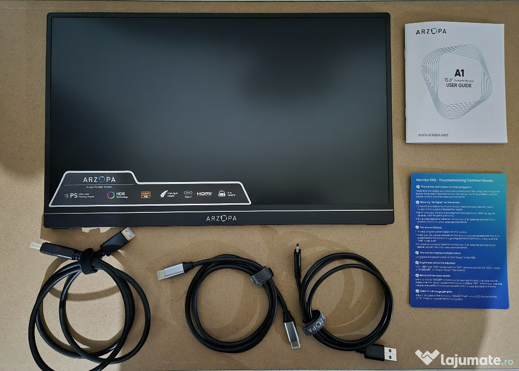 Monitor Portabil ARZOPA A1 15.6 " Full HD 1080p