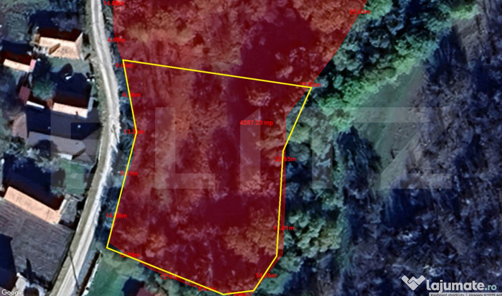 Investitie ! Teren intravilan construibil 2000 mp, front 4