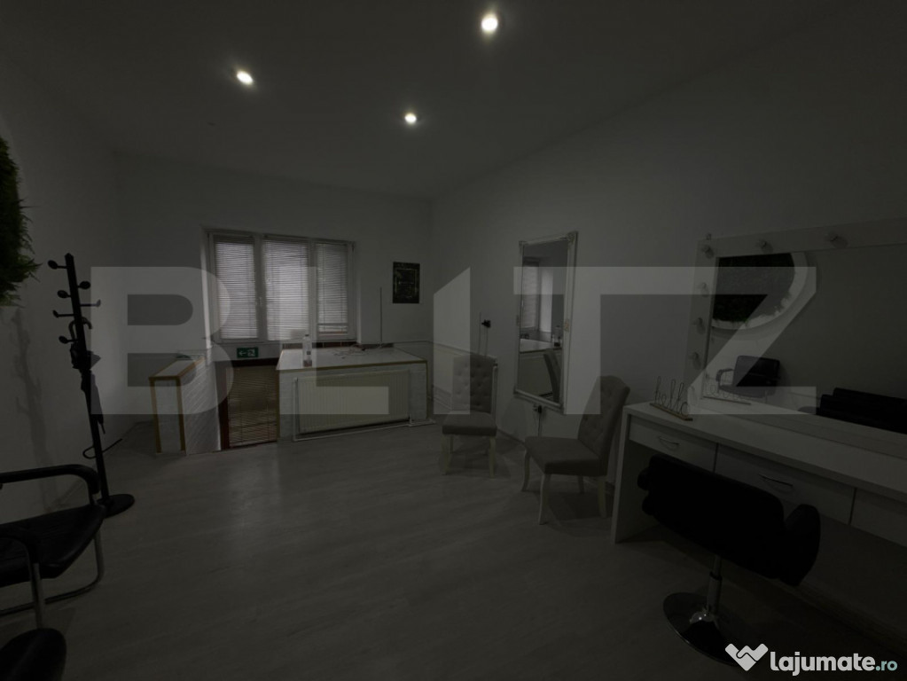 Spațiu comercial central – 190 mp utili, distribuiți pe