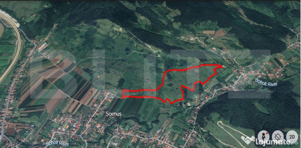 Teren extravilan de 12,24 hectare în Șoimuș — doar 3 le