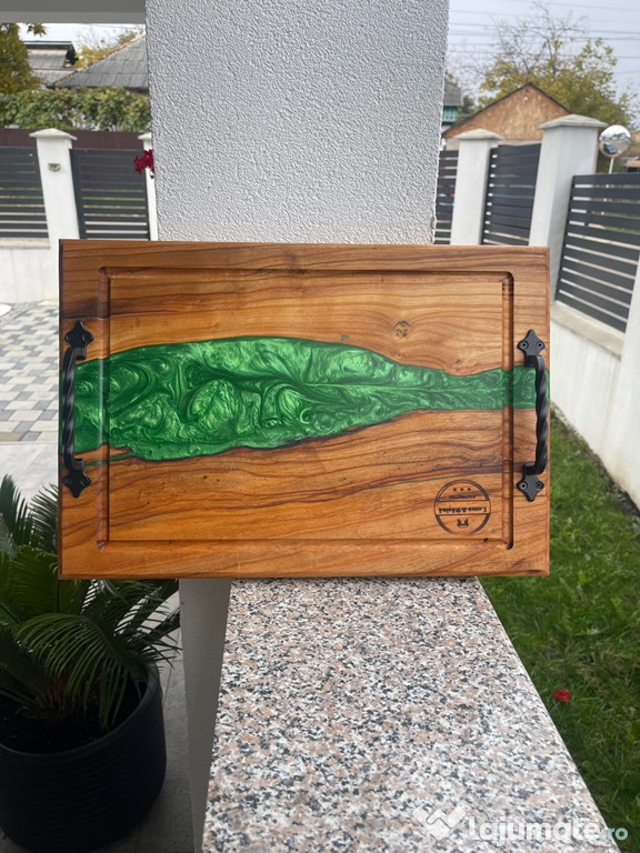 Platou servire , lemn și rășină!