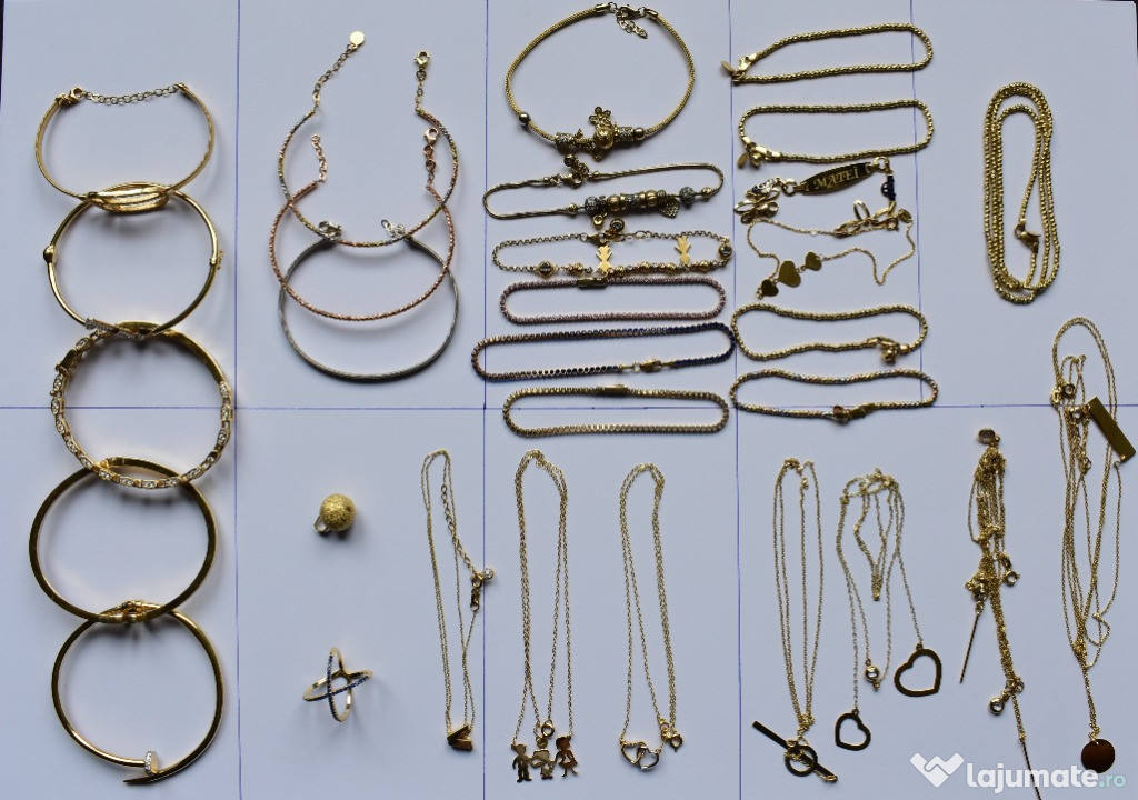 Metale prețioase -30 bucăți bijuterii din aur 585% -137.91 grame